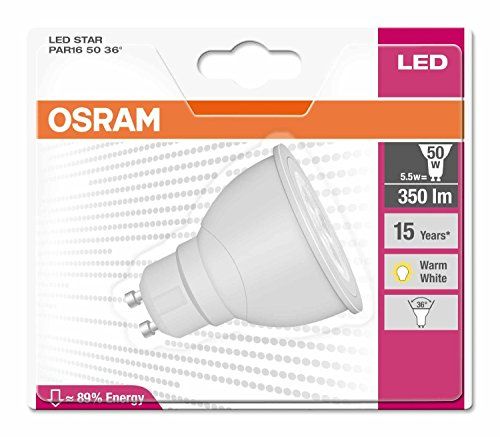 OSRAM LED Reflektor PAR16 GU10 50W Warmweiß (12 Stück) OSRAM LED Reflektor PAR16 GU10 50W Warmweiß (12 Stück)