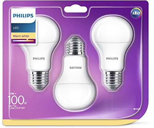 Philips LED Lampe 100W warmweiß Dreierpack Glühbirne