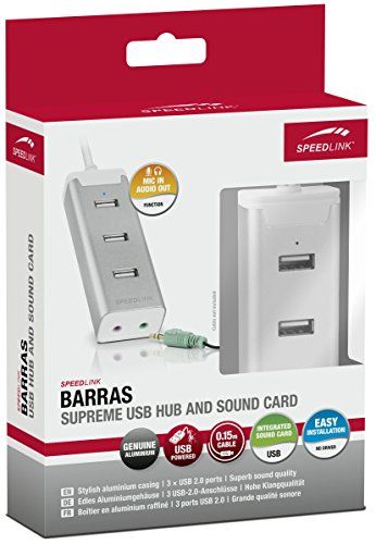 Speedlink (B-WARE) Passiver USB Hub 2.0 - BARRAS Supreme Sound Card Combination Speedlink (B-WARE) Passiver USB Hub 2.0 - BARRAS Supreme Sound Card Combination