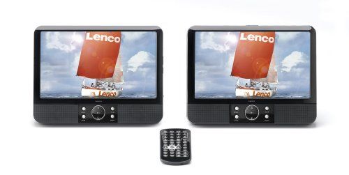Lenco MES-403 tragbarer DVD-Player mit 2x 22,5 cm 9 Zoll Schwarz