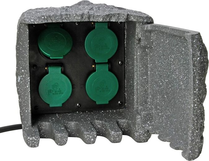 Kopp Energiestation 4-Fach Aussenstecker Steinsteckdose 1.5m