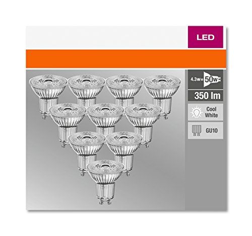 10x Osram LED BASE PAR16 Reflektorlampe GU10 Reflektorlampen 50W 