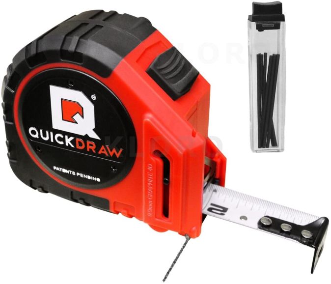QUICKDRAW Bandmaß mit Grafit 8 m Maßband + Zusatz Ersatzminen in Wert