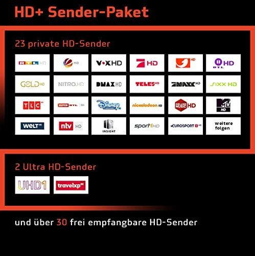 THOMSON THS844 Digitaler HD+ Satelliten Receiver DVB-S2, inkl. HD plus Karte
