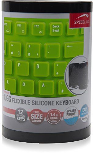 Speedlink (B-WARE) Rugg flexible Silikon Tastatur Grün