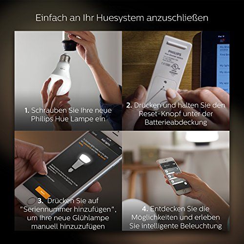 Philips Hue White Wireless Dimming Kit, E27 LED Lampe inkl. Dimmschalter Philips Hue White Wireless Dimming Kit, E27 LED Lampe inkl. Dimmschalter