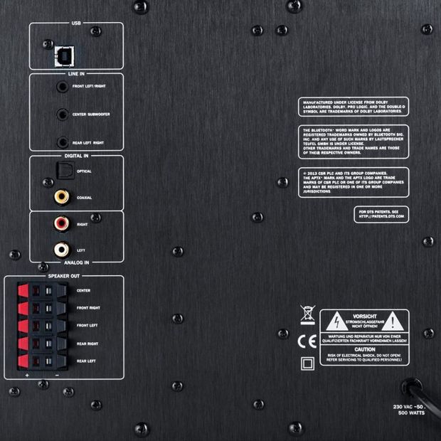 Teufel Aktiv-Subwoofer CM 2014 SW mit Display USB Soundkarte [B-WARE]