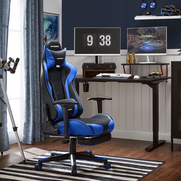 SONGMICS Gaming Stuhl Bürostuhl Schreibtischstuhl verstellbare Armlehnen