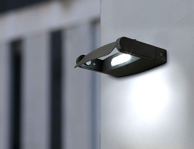  Eco Light Aussenwandleuchte LED-Spot Anthrazit Leuchtmittel 9 W