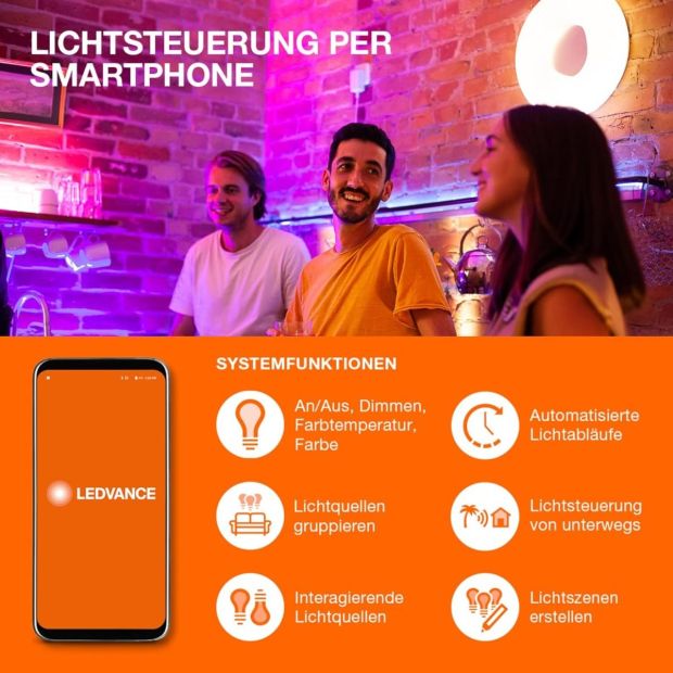 Ledvance Smart+ WIFI Tunable Weiß Panel Planon Frameless Dimmbare LED Deckenleuchte 400mmx100mm