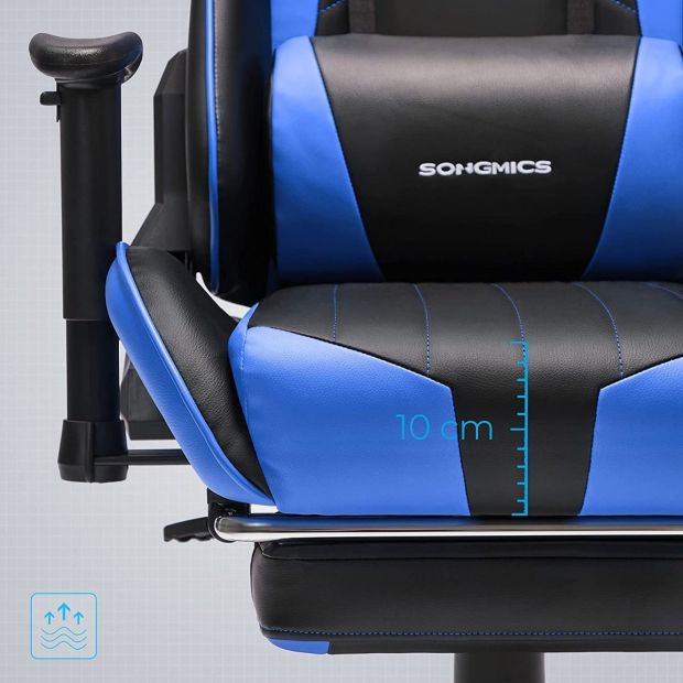 SONGMICS Gaming Stuhl Bürostuhl Schreibtischstuhl verstellbare Armlehnen