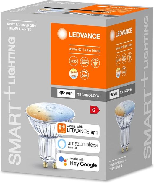 LEDVANCE SMART+ WiFi SPOT Smarte LED-Reflektorlampe GU10 RGB