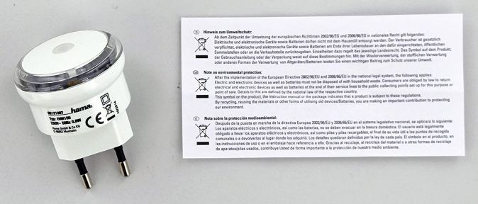 Hama LED Nachtlicht mit Dämmerungssensor Orientierungslicht 