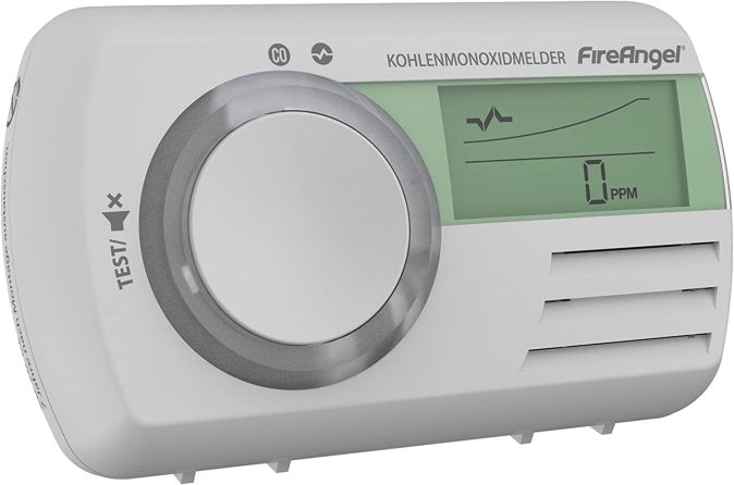 FireAngel CO-9D-DET Kohlenmonoxidmelder mit LC-Display, 7 Jahre Batterie FireAngel CO-9D-DET Kohlenmonoxidmelder mit LC-Display, 7 Jahre Batterie