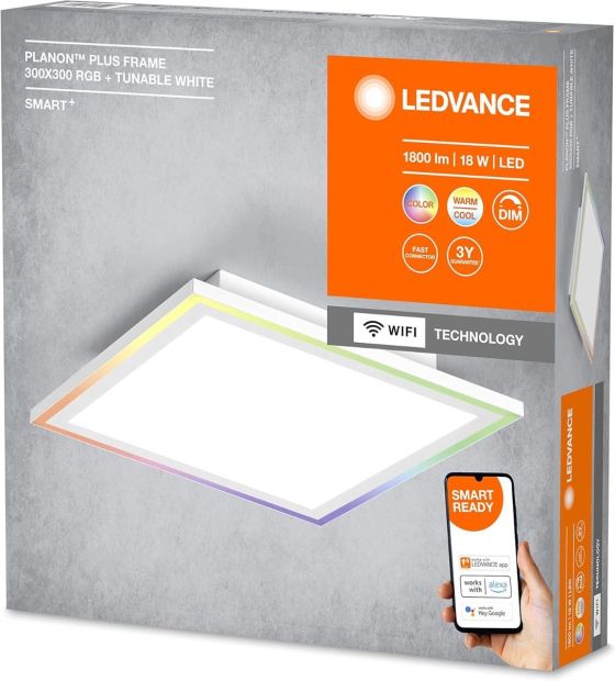 LEDVANCE Planon Plus SMART+ LED 1800lm dimmbar Deckenlampe RGBTW 300mmx300mm LEDVANCE Planon Plus SMART+ LED 1800lm dimmbar Deckenlampe RGBTW 300mmx300mm