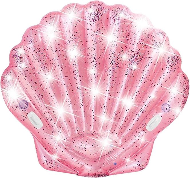 INTEX Pink Seashell Island XXL Luftmatratze Pool Badeinsel 178x165 cm