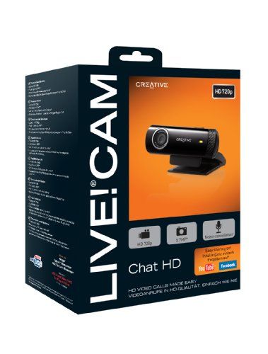 Creative (B-WARE) LIVE! Cam Chat HD USB-Webcam mit integriertem Mikrofon 