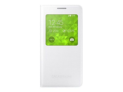 Samsung S-View Schutzhülle Flip Case für Samsung Galaxy Alpha - Weiß