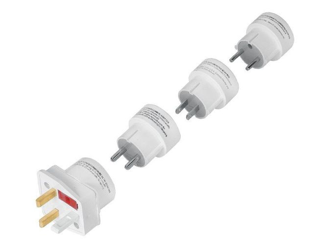 Hama Reisestecker-Set Universal, 4-teilig  für Geräte mit Euro