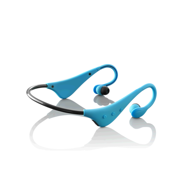 Lenco BH-100 blau Sport Bluetooth Kopfhörer