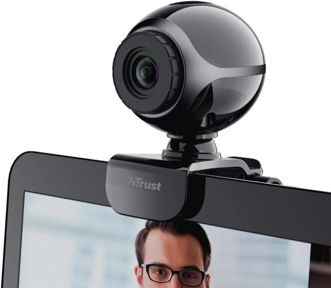 Trust Exis Webcam 300K mit Mikrofon USB Webkamera 480p Camera USB Schwarz [2er]