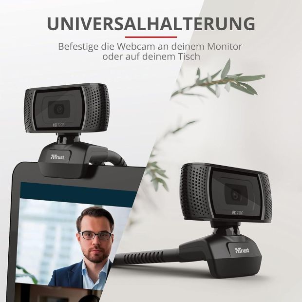 Trust Trino HD 720p Webcam mit Mikrofon 