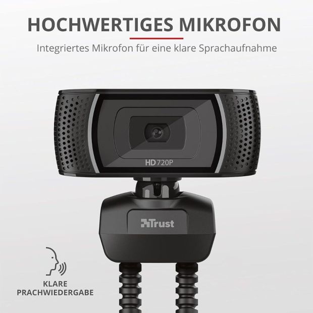 Trust Trino HD 720p Webcam mit Mikrofon 