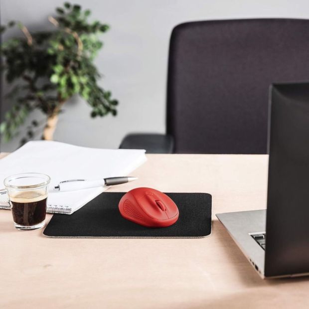 Trust Primo Kabellose Optische Maus USB Funkmaus 1600 DPI Rot [2er]