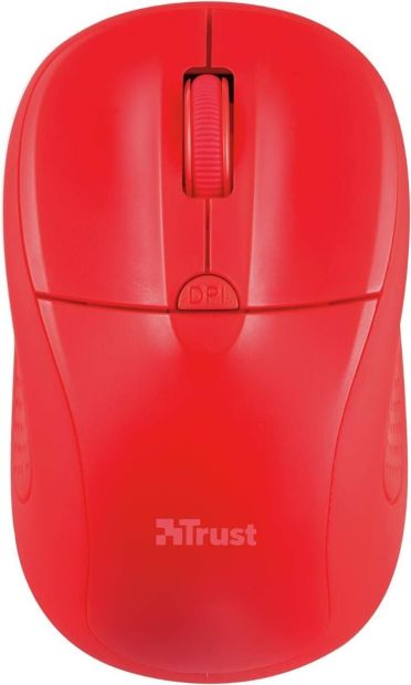 Trust Primo Kabellose Optische Maus USB Funkmaus 1600 DPI Rot [2er]