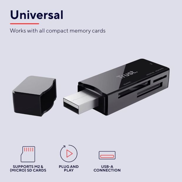 Trust Nanga Speicher-Kartenleser USB 2.0 Stick Kartenlesegerät