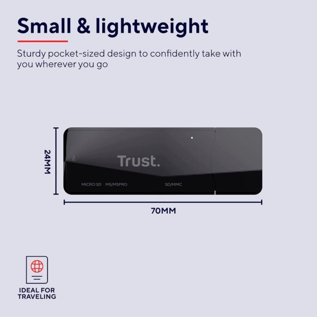 Trust Nanga Speicher-Kartenleser USB 2.0 Stick Kartenlesegerät