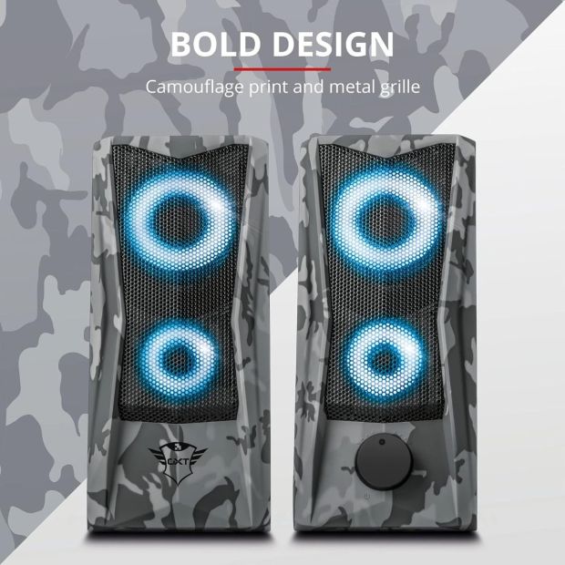 Trust Gaming GXT 606 Javv 2.0 PC Lautsprecher 12W RGB Speaker Set