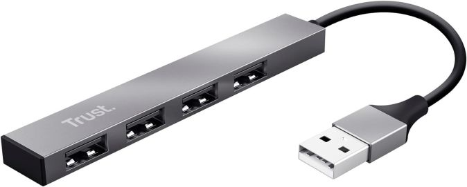 Trust Halyx Mini 4 Port USB Hub 2.0, USB-A Adapter