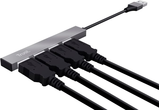 Trust Halyx Mini 4 Port USB Hub 2.0, USB-A Adapter