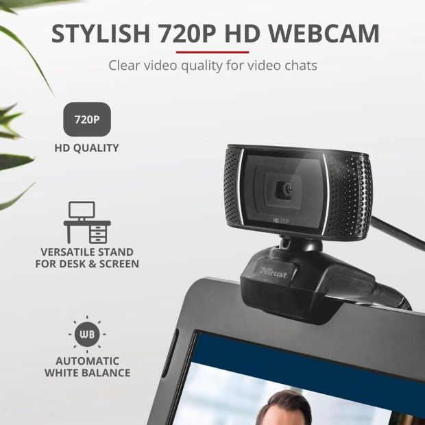 Trust Doba 2in1 Home Office Set USB Kopfhörer mit Mikrofon und HD Webcam Trust Doba 2in1 Home Office Set USB Kopfhörer mit Mikrofon und HD Webcam