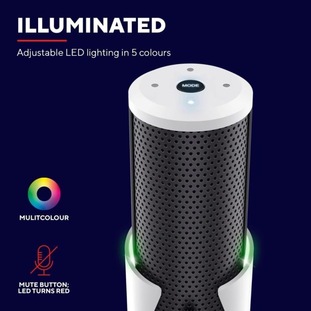 Trust Gaming GXT 258W Fyru 4-in-1 LED Mikrofon
