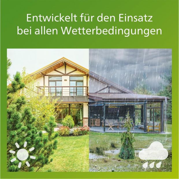 Philips Außenwandleuchte E27 mit Bewegungsmelder 60W Außenleuchte Wetterfest Schwarz