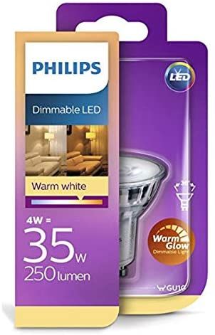 2 x Philips LED 35W WarmGlow Lampe GU10 warmweiss dimmbar 2 x Philips LED 35W WarmGlow Lampe GU10 warmweiss dimmbar