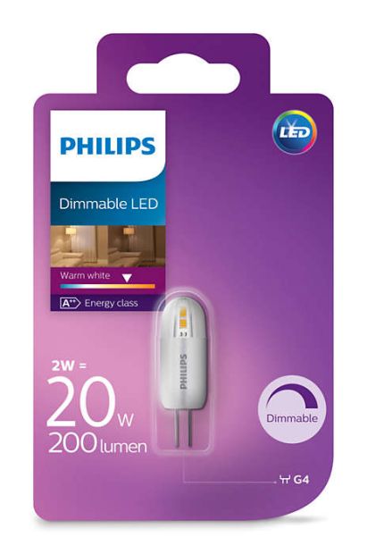 Philips G4 LED Dimmbar Stiftsockel 20W Warmweiß Leuchte Philips G4 LED Dimmbar Stiftsockel 20W Warmweiß Leuchte
