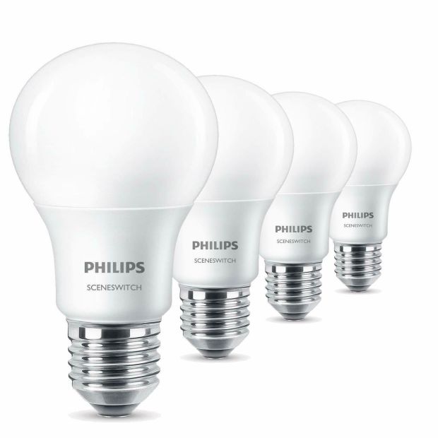 Philips 2-in-1 LED E27 Lampe 60W Warm-Cool 8er Pack