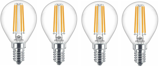 Philips E14 LED 6 60W Leuchtmittel Lampe Licht 4er-Pack 