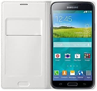 Samsung Flip Wallet Hülle Case Cover mit Kartenfach für Galaxy S5 - Weiß Samsung Flip Wallet Hülle Case Cover mit Kartenfach für Galaxy S5 - Weiß