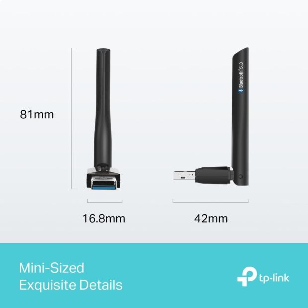 TP-Link UB500 Plus Mini USB Bluetooth 5.0 Adapter USB Dongle Schwarz [B-WARE]