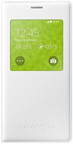 Samsung S-View Hülle Case Cover für Samsung Galaxy S5 Mini - Weiß