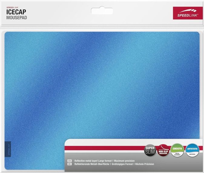 Speedlink SL-620000-MCSR ICECAP Mauspad (reflektierend, 26 x 21 x 0,15 cm) blau blau