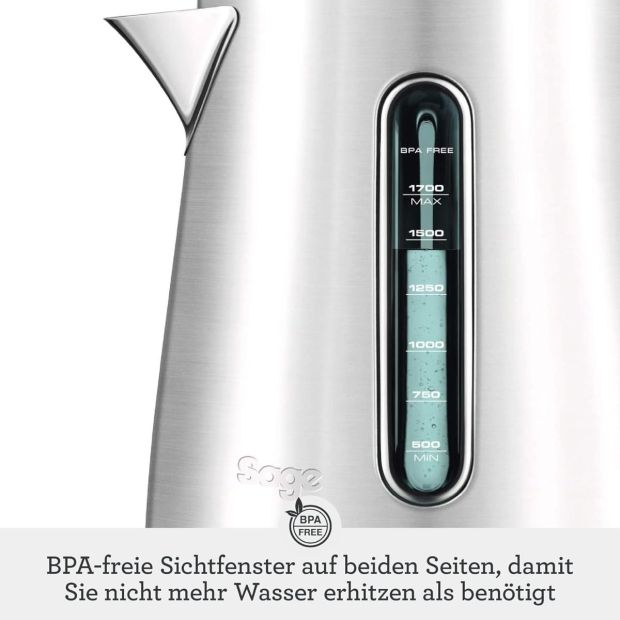 Sage the Soft Top Luxe Geräuchertes 1,7 Liter Edelstahl Wasserkocher Sage the Soft Top Luxe Geräuchertes 1,7 Liter Edelstahl Wasserkocher