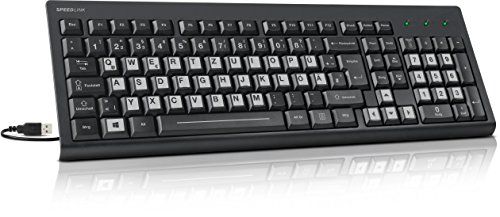 Speedlink (B-WARE) SIGNIUM high-contrast USB-Tastatur mit USB Kabel 