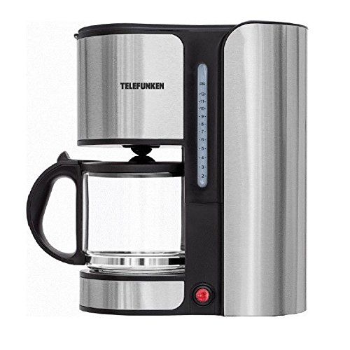 Telefunken TFKM1215E Filterkaffeemaschine, edelstahl, 23 x 33 x 35 cm Telefunken TFKM1215E Filterkaffeemaschine, edelstahl, 23 x 33 x 35 cm
