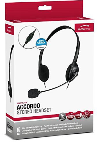 Speedlink (B-WARE) Kopfhörer mit Mikrofon - ACCORDO Stereo Headset 1,7m