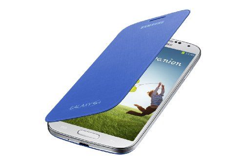 Samsung Original Flip Cover für Galaxy S4 hellblau Tasche